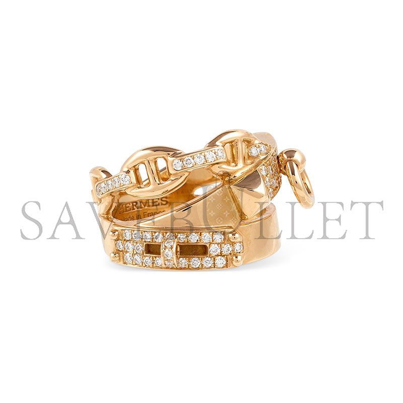 h**mes 18k rose gold and Di*m*nd alchimie ring